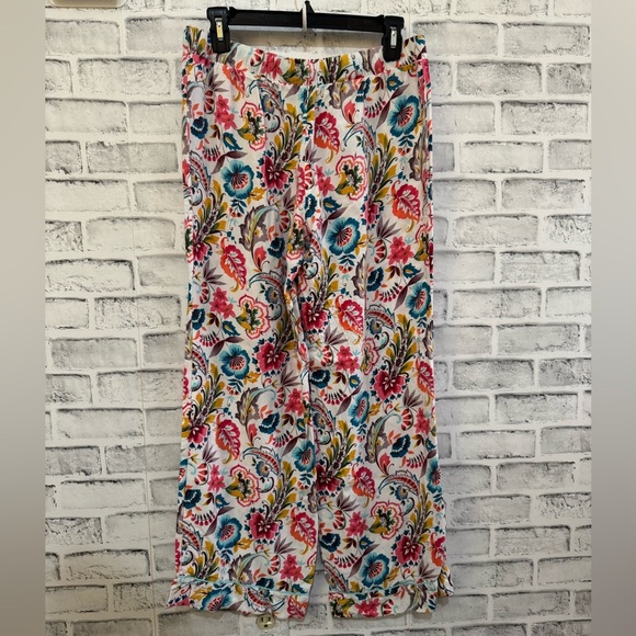 Women’s Cynthia Rowley multi colored floral sleep lounge pants pull on Medium - Picture 2 of 4